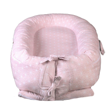  Geometrikus Babafészek - Csillag #rózsaszín kiságy, babaágy