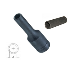  Gépi dugókulcs fej 1/2&quot; hosszú 12 szögű 11 mm dugókulcs