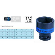  Gépi dugókulcs fej 6 lapú rövid 1/2&quot; 10 mm dugókulcs