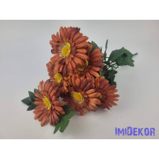  Gerbera 7 ágú csokor 42 cm - Rozsda dekorációs kellék