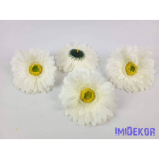 Gerbera selyemvirág fej 12,5 cm - Krém dekoráció
