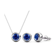 Gerda Swarovski kristályos szett - Sapphire ékszer szett