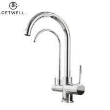 GetWell Sinuosity-L, két karos, 3 utas Konyhai Csap Víztisztítókhoz króm színben csaptelep