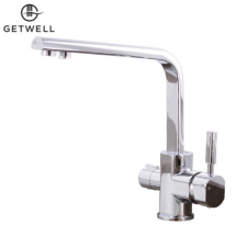 GetWell Square-R, két karos, 3 utas Konyhai Csap Víztisztítókhoz Króm színben csaptelep