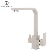 GetWell Square-RS, két karos, 3 utas Konyhai Csap Víztisztítókhoz Gránit színben csaptelep