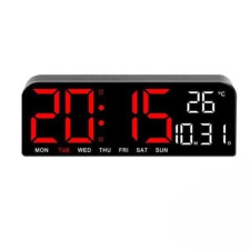  GH0707 digitális óra hőmérővel [Szín: piros] ébresztőóra