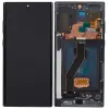  GH82-20900D Samsung Galaxy NOTE10 Plus / NOTE10 Plus 5G fekete OLED LCD kijelző érintővel kerettel előlap