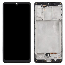 GH82-22761A Samsung Galaxy A31 OEM OLED kijelző érintővel fekete kerettel, előlap mobiltelefon, tablet alkatrész