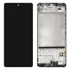  GH82-24167A Samsung Galaxy M51 OEM OLED kijelző érintővel fekete kerettel, előlap