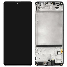GH82-24167A Samsung Galaxy M51 OLED kijelző érintővel kerettel előlap mobiltelefon, tablet alkatrész