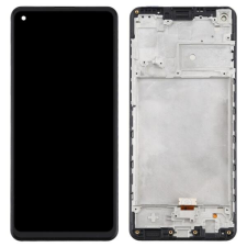  GH82-24641A Samsung Galaxy A21s OEM LCD kijelző érintővel fekete kerettel, előlap mobiltelefon, tablet alkatrész