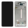  GH82-28024D Samsung Galaxy A53 5G Ezüst OLED kijelző érintővel kerettel előlap