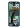  GH82-31433B Samsung Galaxy S20 / S20 5G szürke OEM OLED kijelző érintővel kerettel, előlap