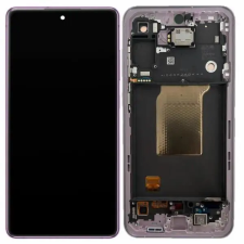  GH82-34307B Samsung Galaxy A55 OLED kijelző érintővel Lila (Lilac) kerettel, előlap mobiltelefon, tablet alkatrész