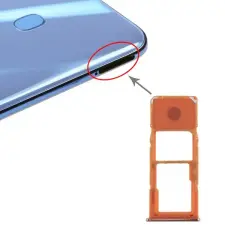  GH98-44071A Samsung Galaxy A20 / A30 / A50 narancs SIM & SD kártya tálca mobiltelefon, tablet alkatrész