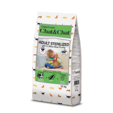 Gheda Chat&Chat Adult Sterilized 15kg macskaeledel