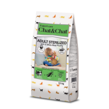 Gheda Chat&Chat Adult Sterilized 15kg macskaeledel