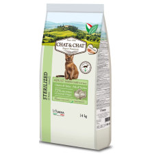 Gheda Gheda Chat&Chat Sterilized - Chicken & Turkey 14 kg macskaeledel