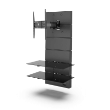 Ghost Meliconi Ghost Design 3500 Rotation Matt Fekete, falikonzol rendszer tv állvány és fali konzol