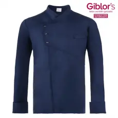 Giblor's EMANUEL - sötétkék, díszpatentos szakácskabát