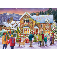 Gibsons karácsonyi dekoráció puzzle 1000 darabos puzzle, kirakós