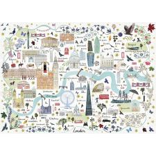  Gibsons londoni térkép kirakó 1000 darabos puzzle, kirakós