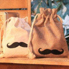  Gift Bag Moustache - bajszos ajándékzsák ajándéktasak