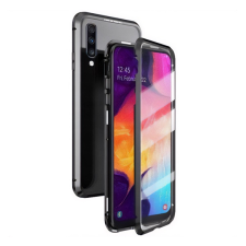 Gigapack Alumínium telefonvédő (360°-os védelem, mágneses, közepesen ütésálló, edzett üveg előlap, hátlap, 9H) FEKETE Samsung Galaxy A52 4G (SM-A525F), Samsung Galaxy A52s 5G (SM-A528), Samsung G tok és táska