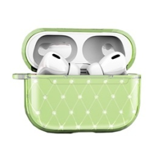 Gigapack Apple AirPods Pro tok (ultravékony, strasszkő, zöld) audió kellék