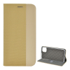 Gigapack Apple iPhone 11 Pro Max tok álló (Flip, oldalra nyíló, textil minta) arany