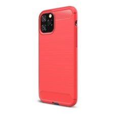 Gigapack Apple iPhone 11 Pro Szilikon telefonvédő (légpárnás sarok, szálcsiszolt, karbon minta, piros) tok és táska