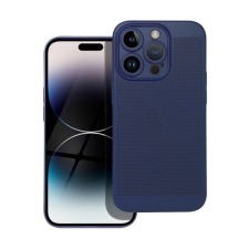 Gigapack Apple iPhone 14 Pro műanyag telefonvédő (légáteresztő, lyukacsos minta, kamera védelem) sötétkék tok és táska