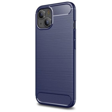 Gigapack Apple iPhone 14 szálcsiszolt, karbon mintás tok sötétkék (GP-128591) (GP-128591) tok és táska
