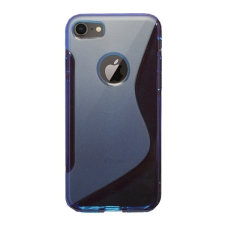 Gigapack Apple iPhone 8 szilikon telefonvédő (S-line, logo kivágás, kék) tok és táska