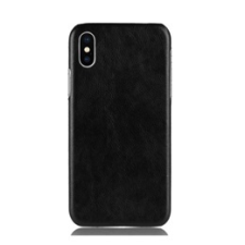 Gigapack Apple iPhone XR 6.1" műanyag telefonvédő (bőr hatású, fekete) tok és táska
