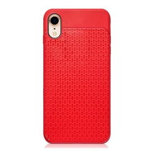 Gigapack Apple iPhone XR szilikon telefonvédő (műanyag hátlap, lyukacsos minta, piros) tok és táska