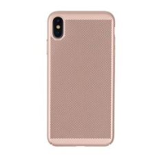 Gigapack Apple iPhone XS Max műanyag telefonvédő (gumírozott, lyukacsos minta, arany) tok és táska