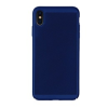 Gigapack Apple iPhone XS Max műanyag telefonvédő (gumírozott, lyukacsos minta, sötétkék)