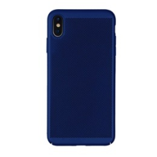 Gigapack Apple iPhone XS Max műanyag telefonvédő (gumírozott, lyukacsos minta, sötétkék) tok és táska