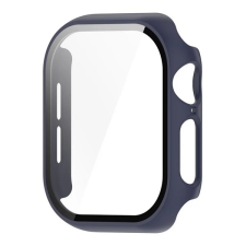 Gigapack Apple Watch Series 10 42mm műanyag keret (bumper, ütésállóság + kijelzővédő üveg) sötétkék okosóra kellék
