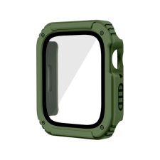 Gigapack Apple Watch Series 3 38mm műanyag keret (bumper, ütésálló + kijelzővédő üveg) zöld okosóra kellék