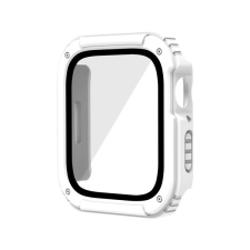 Gigapack Apple Watch Series 3 42mm műanyag keret (bumper, ütésálló + kijelzővédő üveg) fehér okosóra kellék
