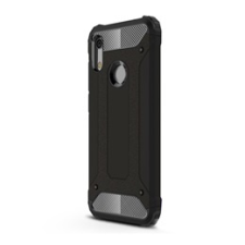 Gigapack Defender Huawei Y6s műanyag telefonvédő (közepesen ütésálló, légpárnás sarok, fémhatás, fekete) tok és táska