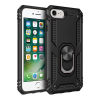 Gigapack Defender műanyag telefonvédő (közepesen ütésálló, szilikon belső, telefontartó gyűrű, beépített fémlemez) FEKETE [Apple iPhone SE 3 (2022)] (5996457973170)