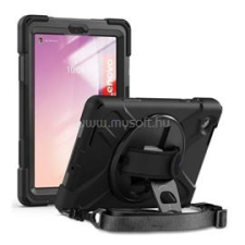 Gigapack Defender műanyag telefonvédő (ütésállóság, kitámasztó, 360° + kézpánt) FEKETE (GP-154028) tok és táska