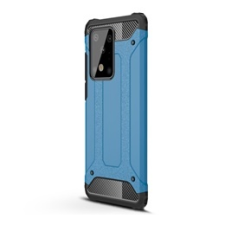 Gigapack Defender Samsung Galaxy S20 műanyag telefonvédő (közepesen ütésálló, légpárnás sarok, fémhatás, világoskék) tok és táska