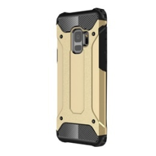 Gigapack Defender Samsung Galaxy S9 műanyag telefonvédő (közepesen ütésálló, légpárnás sarok, fémhatás, arany) tok és táska