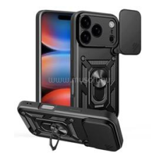 Gigapack Defender szilikon telefonvédő (ütésállóság, tartógyűrű, kameravédő) FEKETE (GP-173272) tok és táska