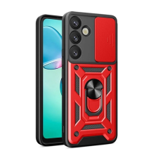 Gigapack Defender szilikon telefonvédő (ütésállóság, tartógyűrű, kameravédő) PIROS Samsung Galaxy S25 (SM-S931) tok és táska