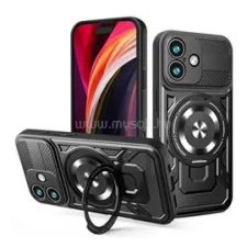 Gigapack Defender szilikon telefonvédő (ütésállóság, tartógyűrű, mágneses) FEKETE (GP-182069) tok és táska